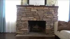 The only thing original is the lava rock fireplace. Install Stone Veneers Over Old Brick Fireplace Diy Youtube