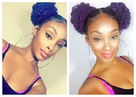 Space Buns Using Marley Hair Tutorial A Simple Summer Protective Hair Ponytail Styles Marley Hair Natural Hair Styles