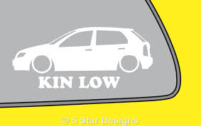 Details About 2x Kin Low Skoda Fabia Vrstdi Mk1 6y Outline Silhouette Sticker Decal Lr198