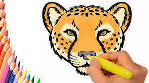 Make sure the head isn't too oversized for your paper since you still have to fit in the rest of the cheetah's body in proportion to it. Coloring Pages How To Draw A Cheetah 187 How To Draw Cheetah For Kids Step By Step Drawing Youtube