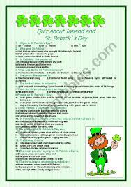 The detectives are the only ones that carry guns. Quiz About Ireland And St Patrick S Day With Answers Esl Worksheet By Malniedz