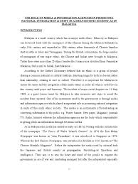 21 integration & unity to form an integrated society based on the principle of unity in diversity. Important Role Of Media In Malaysia Economic Development Economics
