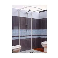 If your ceilings are too low, hang your rods higher. Croydex Magnetic Hemmed U Shaped And Wall Profile Shower Curtain Rail Silver At Victorian Plumbing Uk