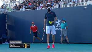 During his match against against diego schwartzman at the 2019 miami open, reilly opelka becomes incredibly frustrated with. Reilly Opelka Vs Diego Schwartzman Live Stream Youtube