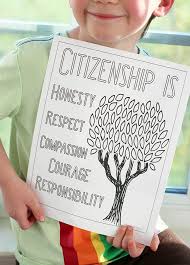 First is a coloring page based on the five themes of citizenship. Free Printable Citizenship Activities For Kids Families Sunny Day Family