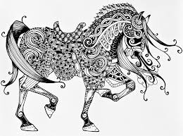 War Horse Zentangle By Jani Freimann Zentangle Drawings Zentangle Art Zentangle Animals