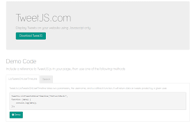 TweetJS Display #Tweets on your website with #Javascript only | Network  Programming in .NET