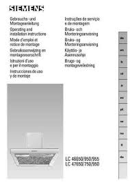Dunstabzugshaube montieren in der kuche hagebau de : Siemens Lc 46950dunstabzugshaube Pdf Anleitung Fur Herunterladen Kostenlos A6