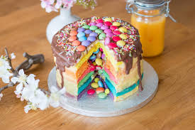 Regenbogentorte Mit Lemon Curd Backe Backe Kuchen Rezept Regenbogentorte Kuchen Geburtstagskuchen Kind