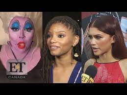 Zendaya Lizzo React To Halle Bailey As The Little Mermaid Youtube
