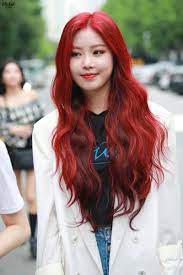 We Kid Do Not Edit Red Hair Kpop Soojin Red Hair Kpop Hair