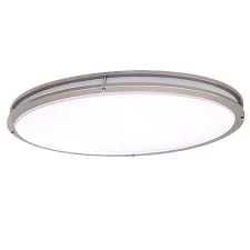 By honeywell (20) fair 17.5 in. Led 32 X 18 Oval Two Ring Satin Nickel Ceiling Surface Light Flush Mount Warm White 3000k Dimmable Led Jr005l Nkl W