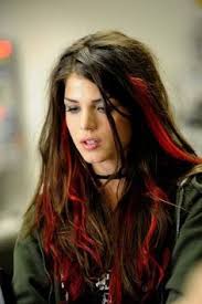 Red Streaks Red Hair Streaks Hair Streaks Dyed Hair