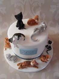Just mix up three shades of frosting, swipe 'em on and voila. 49 Cat Birthday Cakes Ideas Cat Cake Cupcake Cakes Animal Cakes