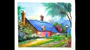 Hello friends, in this painting i have choose to paint a riverside scenery with a beautiful house sitting in the calmness of the nature. Beautiful Rest House Scenery Painting Acrylic Painting Tutorial Watercolor Landscape Paintings Scenery Paintings Painting