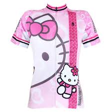 Hello Kitty Women Short Sleeve Cycling Jersey Bike Outlet Ciclo Jersey Plus Size Maillot Geniune Paladin Retro Cycling Jerseys Online Shirts From