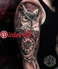 As a symbol, the owl is a key part of most of the world's cultural belief systems and mythologies. Tattoo Art By Lange Tattoo Owl Clock Realistictattoo Realistic Blackandgray Tattoo Tattoos Tattoo Pinterest Tattoos Realistic Owl Tatt Tatuirovka S Chasami Tatu Dlya Parnya Tatuirovka Na Ruke