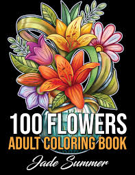 These last few weeks, you may have seen that i have shared a gorgeous set of free adult coloring pages with you. Jade Summer 100 Flowers An Adult Coloring Book