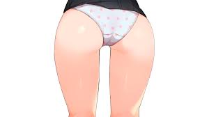 thighs, ass, Sakuranotomoruhie, anime, anime girls, simple background, ecchi,  thigh-highs, underwear, panties, white panties, miniskirt, white underwear  | 1920x1080 Wallpaper - wallhaven.cc