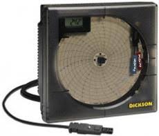 6 temperature humidity circular chart recorders