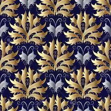 Gold floral ornament in baroque style. Gold Silver Baroque Vector Seamless Pattern Damask Blue Background Royalty Free Cliparts Vectors And Stock Illustration Image 92312408