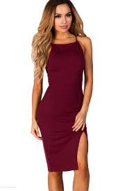 Simple Sleeveless Knee Length Cranberry Red Cocktail Dress Midi Cocktail Dress Cocktail Dress Tight Red Dress