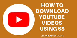 Copy the url of the youtube video, paste it into the bar, and then tap the download button. How To Download Youtube Videos Using Ss Error Express