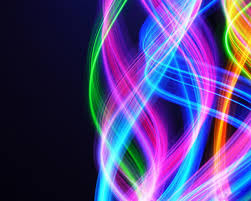 Blue, red, yellow, and green wavy wallpaper, abstraction, background. Wallpapers Rainbows Group 73