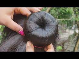 Beautiful Bun For Short Hair Easy And Simple Juda Hairstyle For Everyday Baby Girl Style Home D Short Hair Bun Easy Bun Hairstyles Short Hair Styles