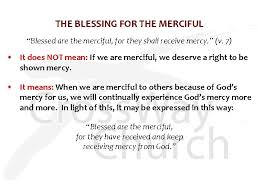 When used as a form of the verb to bless, blessed has one syllable, is pronounced blest, and means treated with great kindness, as in the earth has yielded its increase; Blessed Are The Merciful The Sermon On The