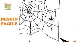 comment dessiner une toile d'araignée facilement - YouTube