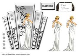 It was a time known as the age of glamour so for me bling rules whenever i make cards on this theme. Deco Style Panels With Art Deco Lady Cup136733 617 Craftsuprint