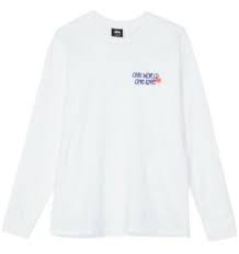 Details About Stussy Logo Streetwear One World Long Sleeve White Tee Best Seller Size S Xl