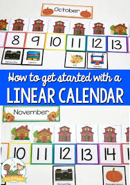 How To Make And Use A Linear Calendar In Preschool Pre K Pages Preschool Calendar Preschool Calendar Time Kindergarten Calendar