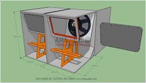 Skema Box Kickhorn 18 Inch Custom Ara Audio Speaker Desain