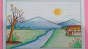 Melukis gambar bisa menjadi cara yang luar biasa untuk menggali kreativitas. Cara Menggambar Pemandangan Gunung Scenery Drawing Youtube