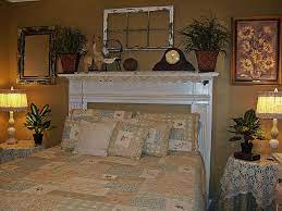Used My Old Chippy Fireplace Mantle As A Headboard Home Decor Bedroom First Apartment Decorating Fireplace Mantle Headboard
