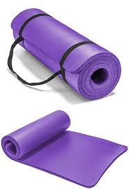 Spoga Premium 1 2 Inch Extra Thick High Density Exercise Yoga Mat With Carrying Strap Purple Yoga Mat Mat Exercises Yoga Fitness