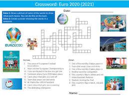 You can play it any day of the week! Football Euro 2020 Soccer Crossword Puzzle Sheet Activity Keywords Pe Sports Teaching Resources