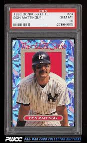 With that in mind, here is a rundown of the most valuable 1993 donruss baseball cards, based on recent ebay sales for specimens in psa 10 condition. Auction Prices Realized Baseball Cards 1993 Donruss Elite Don Mattingly