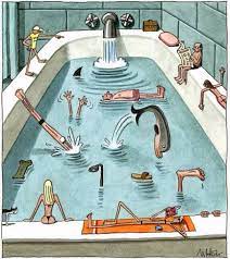 piscine inspiree ou bain fantastique maison dessin art en bois flotte illustrations