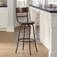 Wood and metal bar stools. Langdon 29 Wood And Bronze Metal Swivel Bar Stool 4v963 Lamps Plus