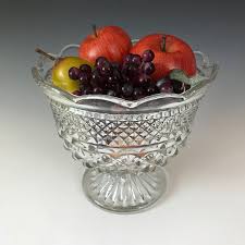 Wexford Clear Glass Bowl Centerpiece Vintage Fruit Bowl Footed Bowl Clear Glass Serving Bowl Fruit Bowl Display Glass Bowl Centerpieces Bowl