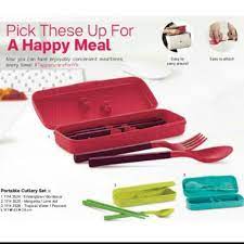 Tupperware outdoor dining cutlery set 4 pasang. Tupperware Portable Cutlery Set 1 Shopee Malaysia
