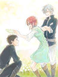 akagami no shirayuki hime snow white with the red hair obi shirayuki and zen snow white with the red hair akagami no shirayuki red hair