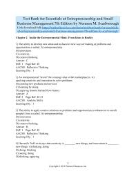 Pin On Test Bank For Essentials Of Entrepreneurship And Small Business Management 7th Edition By Scarboroug