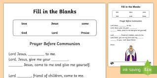 Some of the worksheets displayed are teaching about childrens rights lesson plans activities, grades 4 6 civil rights enthusiasts of all ages, understanding rights and responsibilities, what are human rights lesson. Prayer Before Communion Fill In The Blanks Worksheet Worksheet