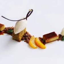 Juju S Brown Sugar Cream Pumpkin Pudding Orange Caramel Sauce Citrus Olive Oil Ice Cream Cinnamon Streusel Candie Pumpkin Pudding Pumpkin Cream Plated Desserts