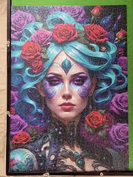 Completing a 1000 piece Wildflower Specimens jigsaw puzzle