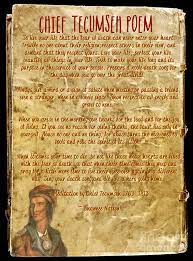 Chief Tecumseh Poem Live Your Life Poster By Celestial Images